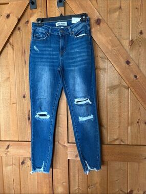 Disclosure Women’s Skinny Ripped Mid-Blue Jeans